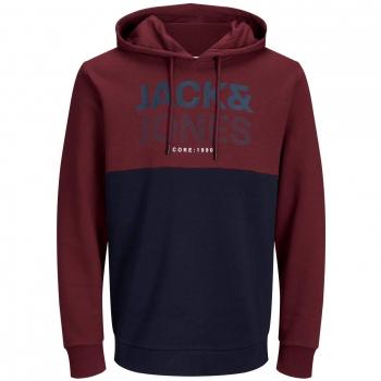 JACK & JONES Core 12152682 - Sudadera con Capucha para Hombre Rojo Zinfandel X-Large