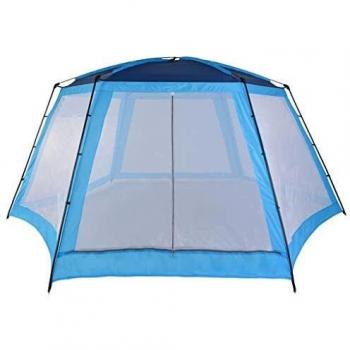vidaXL Carpa para Piscinas Accesorios para Jardín Terraza Patio Exterior Aire Libre Piscina SPA Jacuzzi Protección Refugio Sombra 660x580x250cm Azul