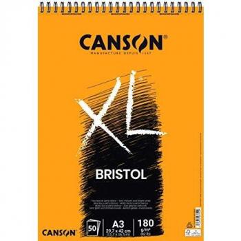 Canson Álbum Espiral A3 50H XL Bristol Extraliso 180g, Blanco