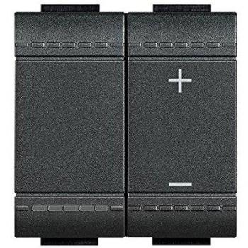 Regulador por Pulsación Bticino Livinglight 1-10V 2 Módulos Antracita L4410N