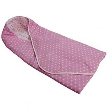 POCO HOLANDESA 3074 Abrigo rosa con estrellas blancas