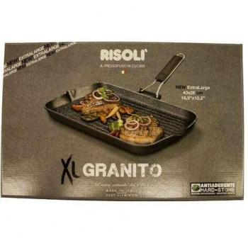Bistecchiera Antiaderente XL 43x26 cm Granito Risoli