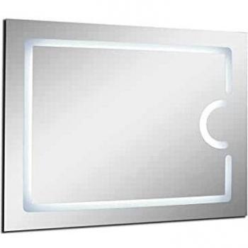 Espejo retroiluminado ONDEE Nevis - Plata - 100x80cm - Vidrio - Función antivaho
