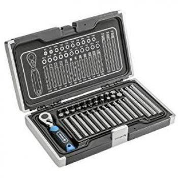 Kit de herramientas Hogert Technik HT1R466 - Juego de destornilladores de carraca (37 x 10 mm, 37 unidades, 10 mm), color gris