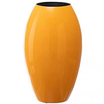 Jarrón Ovalado de Cerámica Amarillo 21,5 x 21,5 x 36 cm