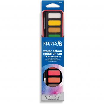 Reeves Artist - Set de metal de acuarelas con pincel
