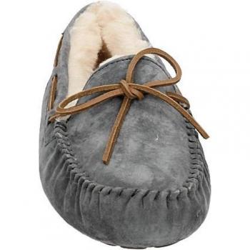 UGG Dakota Women's Moccasin Slippers - Pewter - UK7 EU40 US9 - Gender: female, Wool-Lined Suede, Size 9
