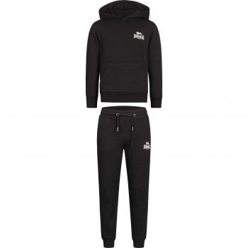 Lonsdale Arnaby Black/White Hooded Tracksuit for Men