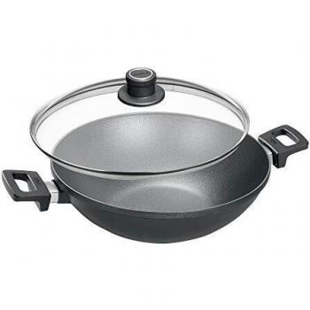 Woll Nowo - Wok, 32 centímetros, titanio, 11 centímetros de alto con asas y tapa,