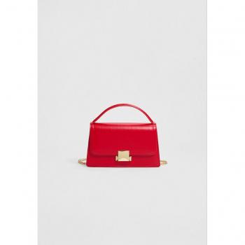 Stradivarius Red Double-Handle Crossbody Bag OS