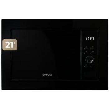 Microondas Integrable EVVO Mi30 Negro, 21L, Grill 1000W, Multifunción, Descongelar, Temporizador Digital