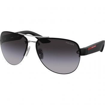 Prada Linea Rossa PS55YS 1BC09U Men's Pilot Sunglasses Silver Size 64