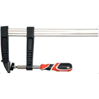Abrazadera de tornillo Yato YT-6442, tipo prensa de tornillo, fabricada en acero al carbono, capacidad de sujeción hasta 100 mm, diseño ergonómico para un agarre cómodo y eficiente