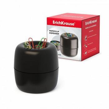 Dispensador de Clips Erich Krause, Incluye 30 Clips de Colores, Modelo 605