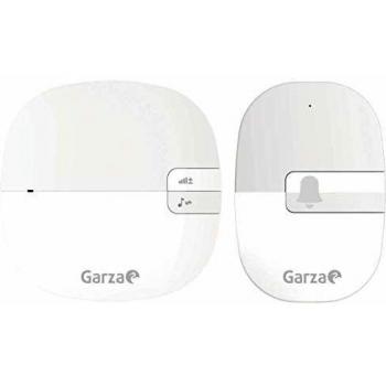 Garza ® - Timbre inalámbrico exterior con IP44 para casa. Llamador eléctrico para puerta de 220v, pulsador resistente a salpicaduras y polvo, alcance 260m, portátil, 36 melodías, blanco