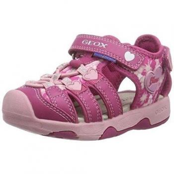 Geox B Sandal Multy Girl, Zapatillas para Aprender a Andar Bebé-Niñas, Rosa