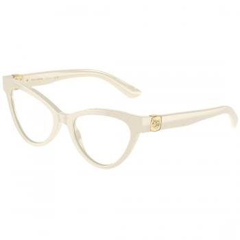 Dolce & Gabbana DG3394 3312 Armazones para Mujer Blancas con lentes recetados de 50 mm