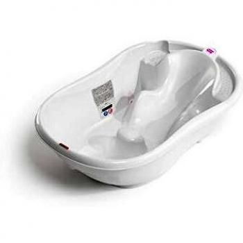 OKBABY Onda - Bañera con diseño ergonómico - para bebés de 0 a 12 meses - Blanco