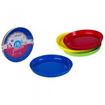 Color Baby - Pack de 4 platos de plástico, 18 cm
