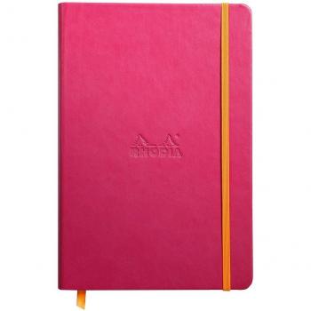 Cuaderno Rhodiarama A5 con líneas horizontales - Frambuesa