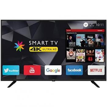 Trevi LTV 5003SM00 Smart TV 50 4K Ultra HD con decodificador Digital DVBT-T2 y satélite DVBS-S2, Sistema operativo Android, resolución 3840 x 2160 4K