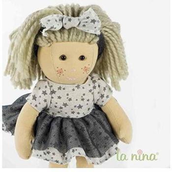 La Nina- Muñeca, Color Gris, 38 cm