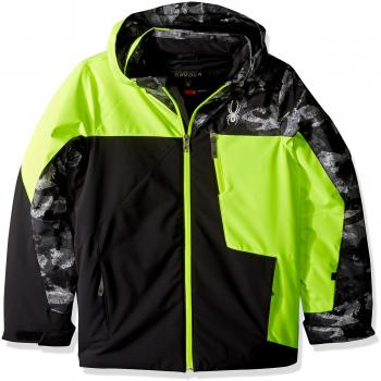 Spyder Ambush Chaqueta de Esquí, Niños, Amarillo/Negro, 16