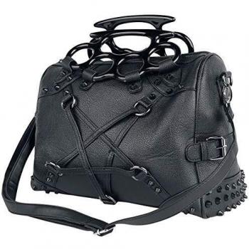 Vixxsin Pentacult Bag Mujer Bolsa de Mano Negro, 100% Policloruro de Vinilo