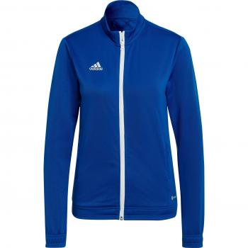 Chaqueta de fútbol adidas Entrada 22 mujer, ligera, transpirable, con diseño moderno, cierre de cremallera completo, bolsillos laterales con cremallera, puños y dobladillo ajustados