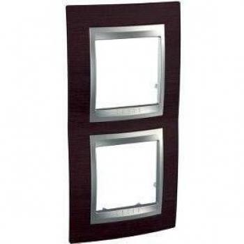 Schneider Electric U66.004V.0M3 - Marco top 2 elementos vertical wengue