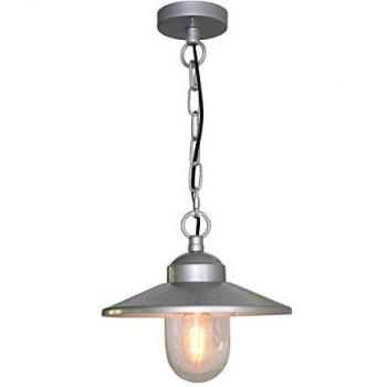 Lámpara de Techo Exterior Klampenborg 1 Luz Plateada IP44 E27