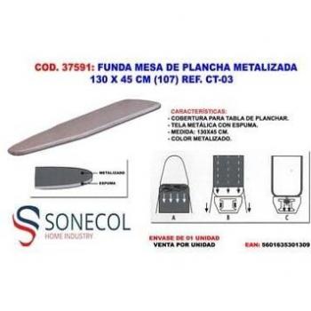 Funda para mesa de plancha metálica 130 x 45 cm CT-03