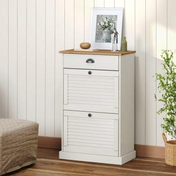 Zapatero VIGO 60x35x96 cm madera maciza de pino blanco