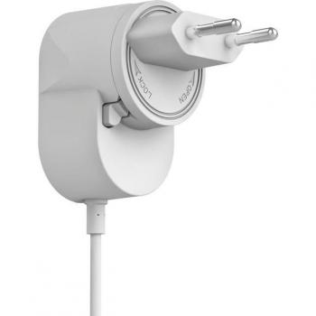 Adaptador de CA Yale SV-VDBAC-1A-W para timbre de vídeo inteligente - Alimentación continua, 8m de cable, enchufe plano, compatible con timbre de vídeo Yale