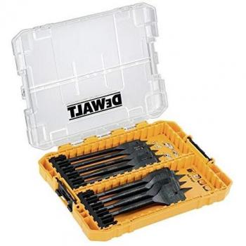 DeWalt DT70751-QZ DT70751-QZ-Tough Case Mediana con 9 Brocas de Pala para Madera. Ø 12, 14, 16, 18, 20, 22, 25, 28, 32 mm