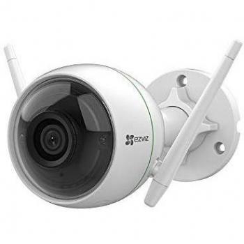 EZVIZ C3WN 1080p Cámara de Seguridad, 2.4GHz WiFi Exterior Cámara de Vigilancia, Visión Nocturna, IP66, Dos Antenas WiFi Externas, Servicio de Nube, Compatible con Alexa