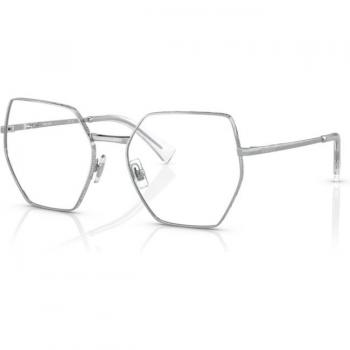 Miu Miu Eyewear Frames VMU 50VV Col. 1BC1O1 Donna Geometrica Argento, Gray Unisex, Size: 55 MM