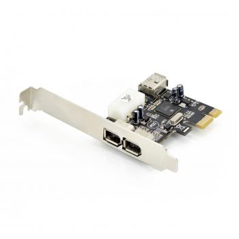 DIGITUS Tarjeta de Interfaz PCIe, Firewire 400, 3 Puertos