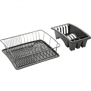 Metaltex Lava Escurreplatos, Negro, 35x30x12 cm