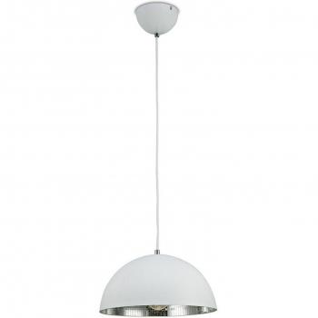 Lámpara colgante Krista blanco mate E27 1 bombilla 25cm interior mosaico espejo
