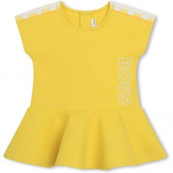 BOSS Kidswear - Vestido de bebé niña sin mangas color amarillo J50810