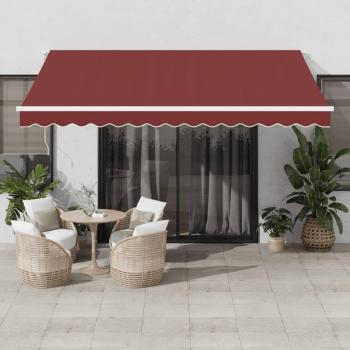 Toldo retráctil manual con luces LED Bordò 400x300 cm