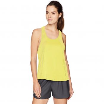 Under Armour Threadborne Fashion Tank Camiseta sin Mangas, Mujer, Amarillo