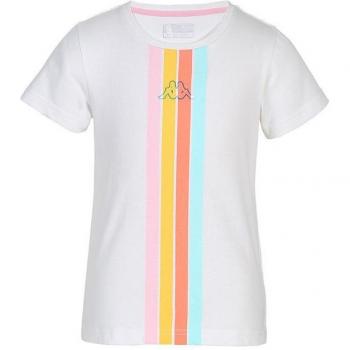 Conjunto Kappa Quome Kid Jr White - Camiseta de Manga Corta para niños en color blanco