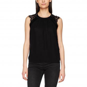 VERO MODA Vmnadenka S/l Top D2-1, Camiseta sin Mangas para Mujer, Negro