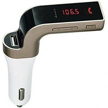 Sunvito Cargador Inalámbrico de Coche Bluetooth, Transmisor FM con USB y Manos Libres con Bluetooth, carga puertos