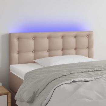 Cabecero LED Cappuccino 80x5x78/88 cm en cuero sintético