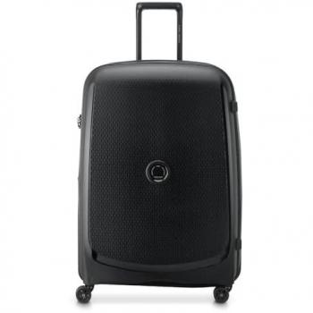 Delsey Paris Belmont Plus 76cm Expandable Hard Suitcase for Men in Black