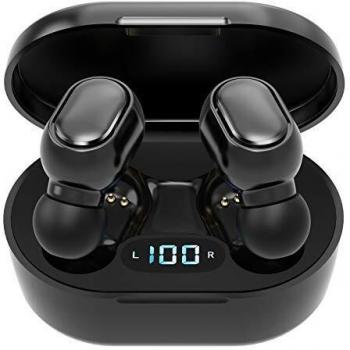 Auriculares Inalámbricos Bluetooth 5.0 en la Oreja con Caja de Carga, Micrófono Incorporado, Control Táctil, 40 Horas de Duración，Sonido Estéreo 3D HD,para iOS y Android-E32
