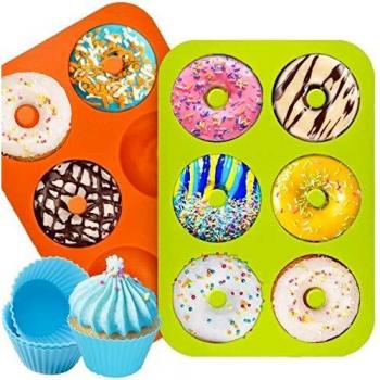Molde para donut,molde de rosquilla+5 moldes para tartas,molde para donuts donuts silicona donuts horno molde para donuts y magdalenas donuts silicona donuts grandes individual